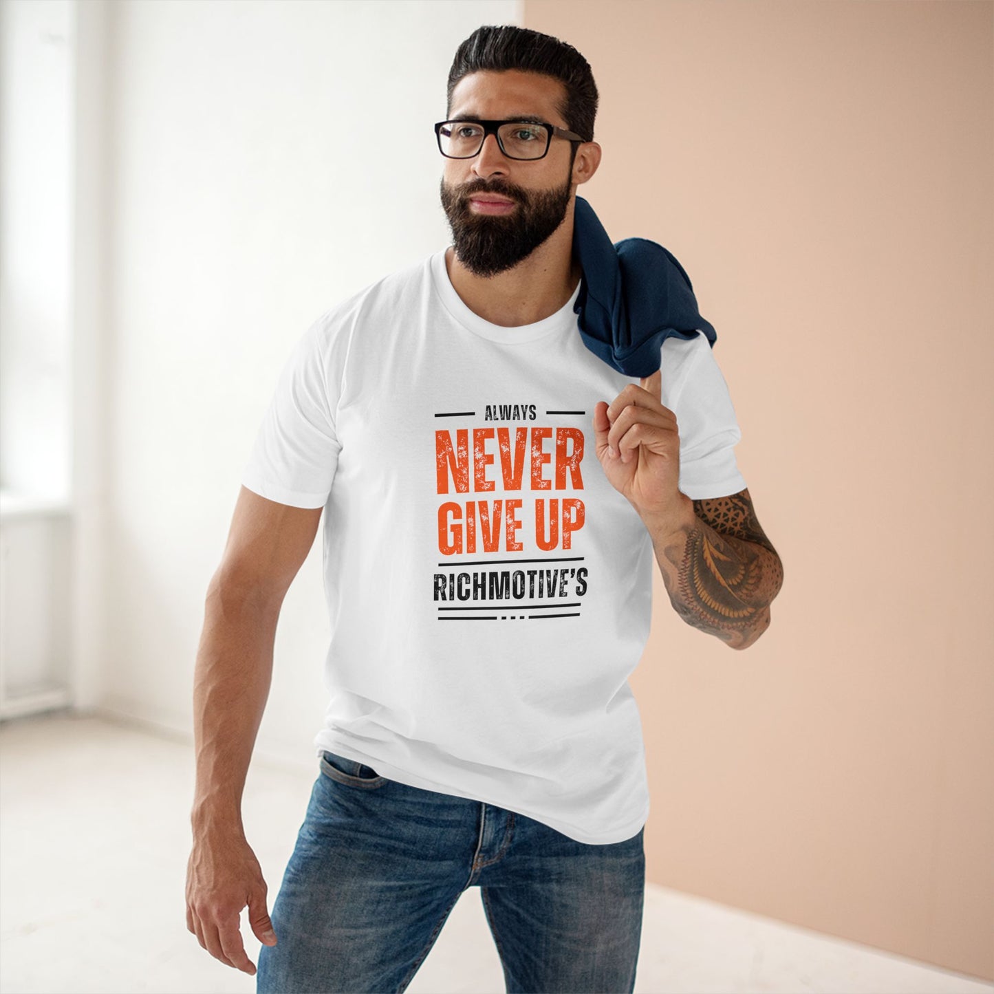 Motivational Adult Tee - "Always Never Give Up"