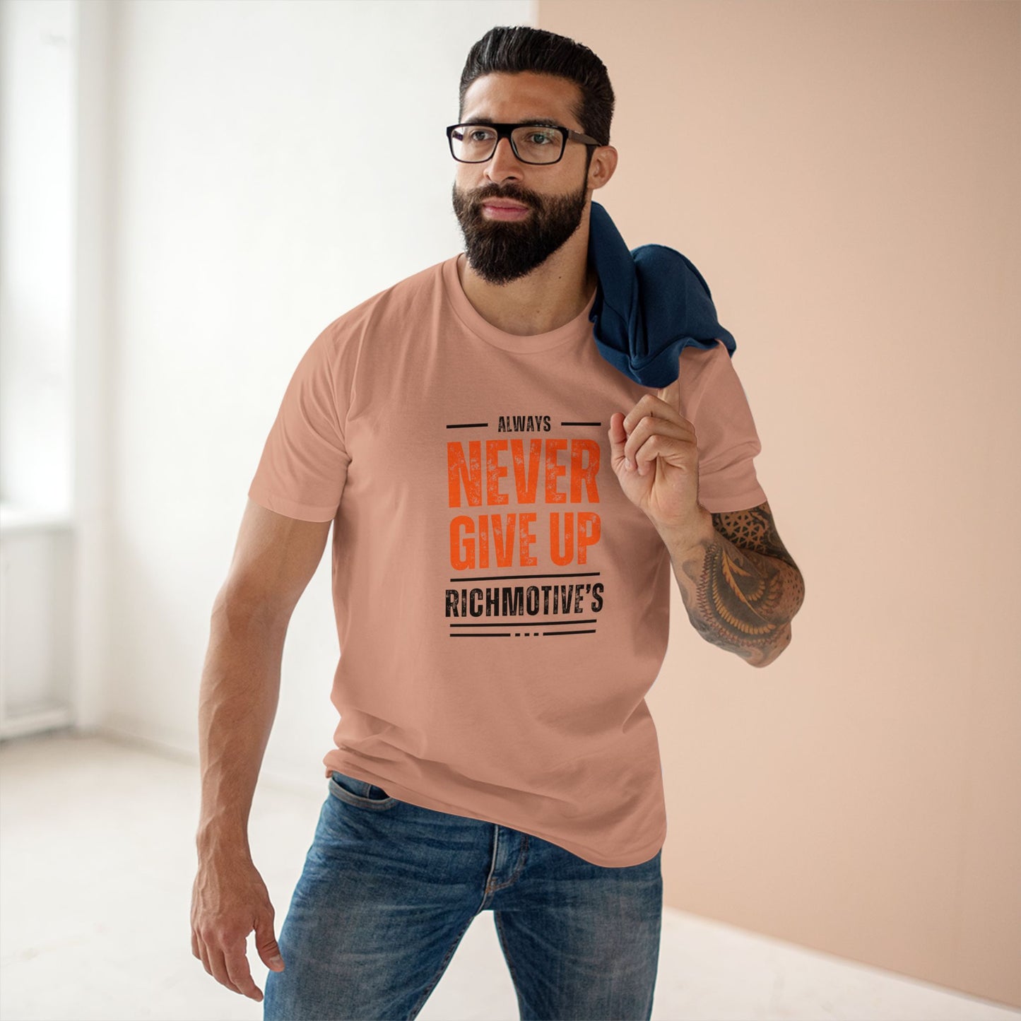 Motivational Adult Tee - "Always Never Give Up"