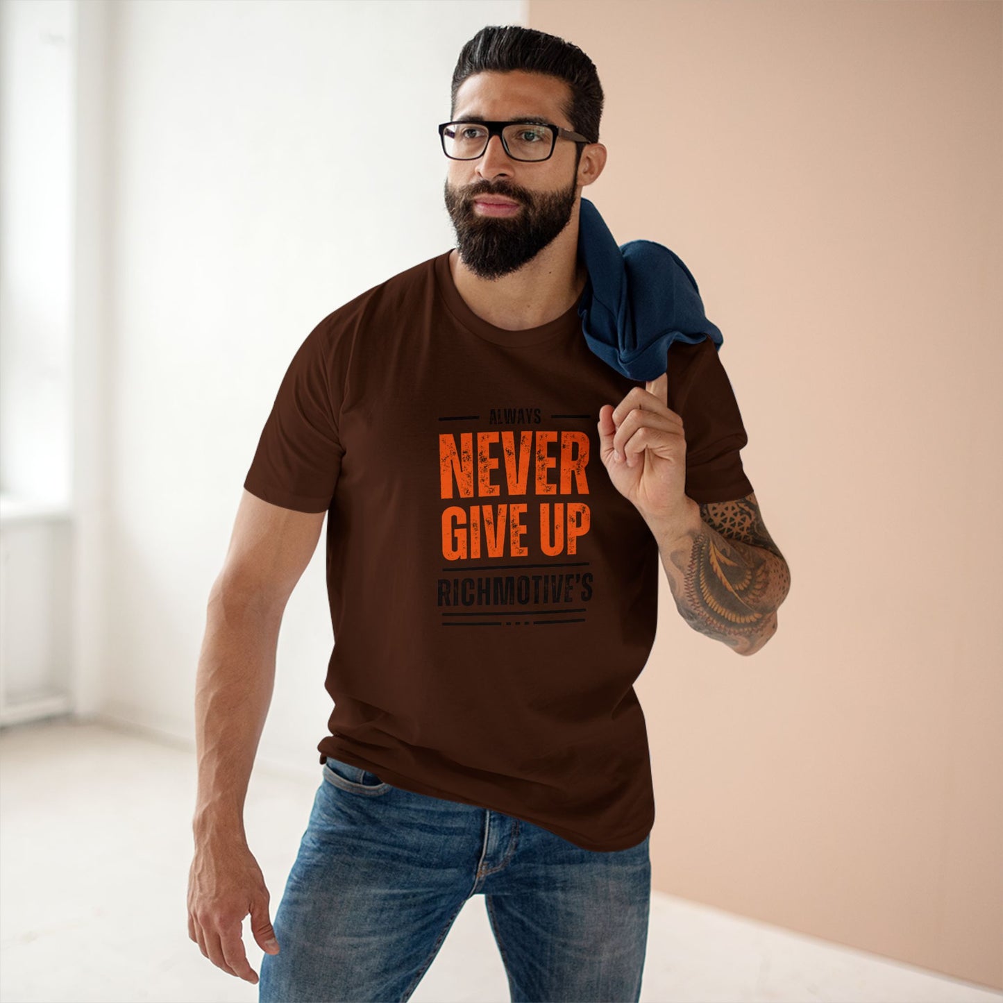 Motivational Adult Tee - "Always Never Give Up"