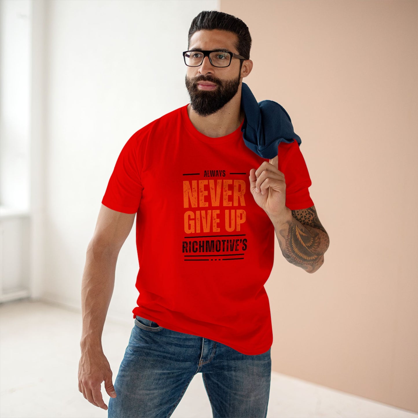 Motivational Adult Tee - "Always Never Give Up"