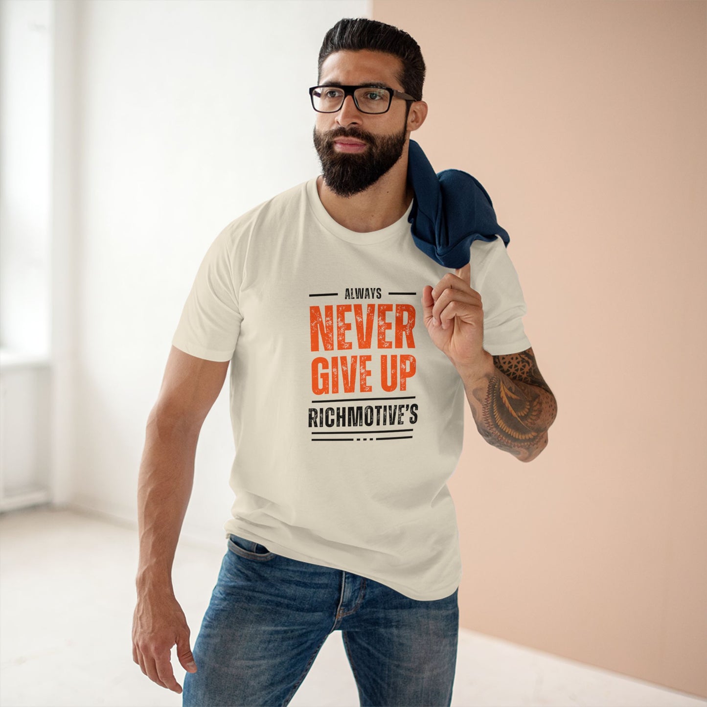 Motivational Adult Tee - "Always Never Give Up"