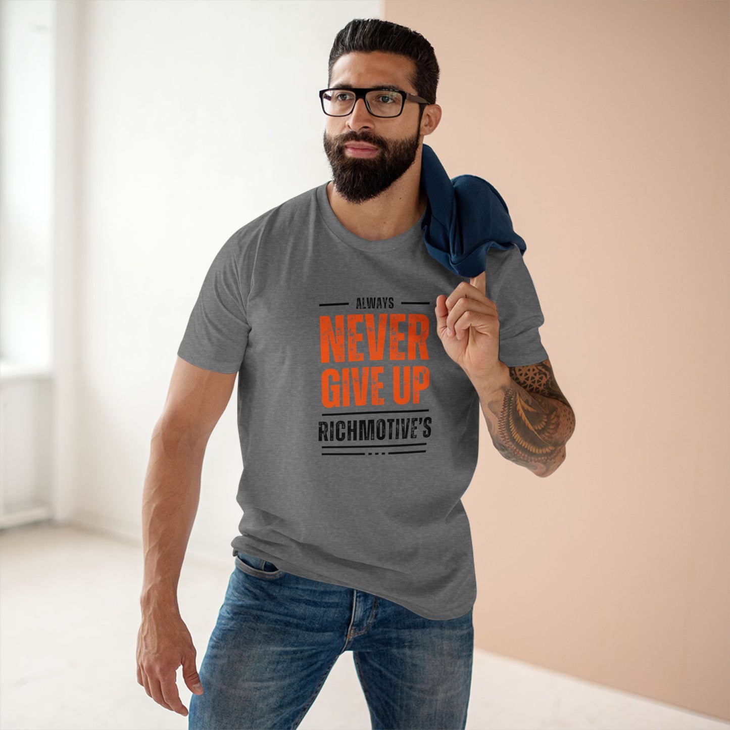 Motivational Adult Tee - "Always Never Give Up"