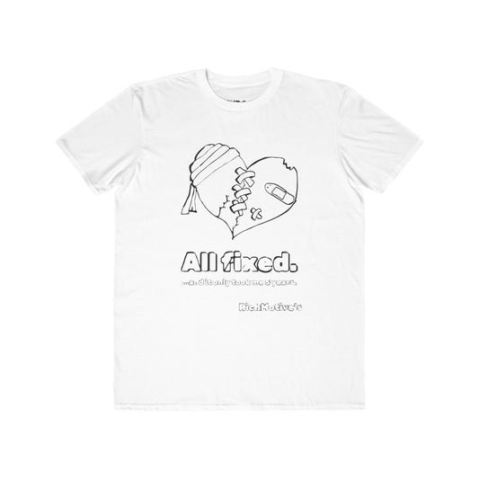 All Fixed Men's Lightweight Fashion Tee - Casual Heart Design for Everyday Wear