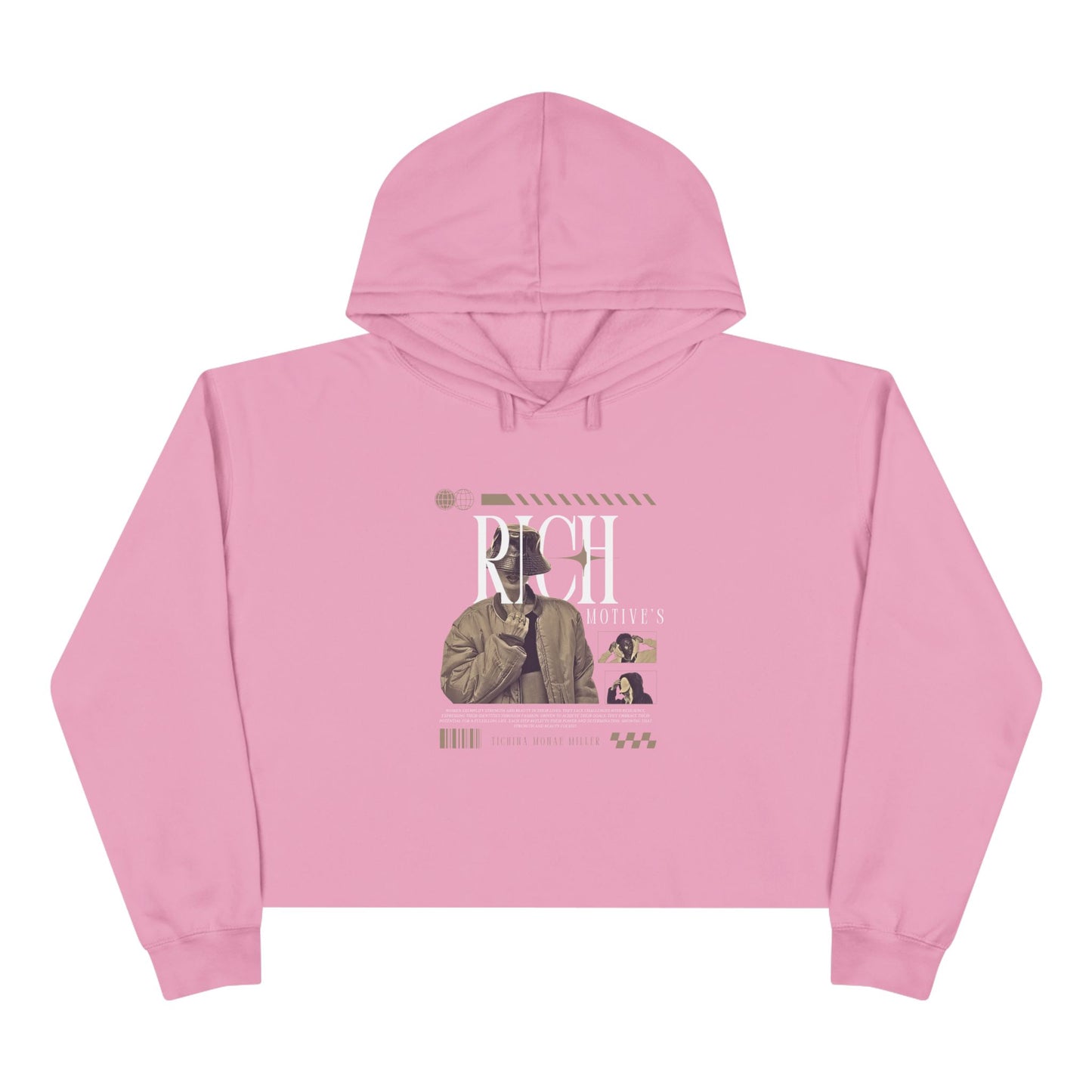 Rich Motive's Artistic Crop Hoodie - Stylish, Casual & Unique