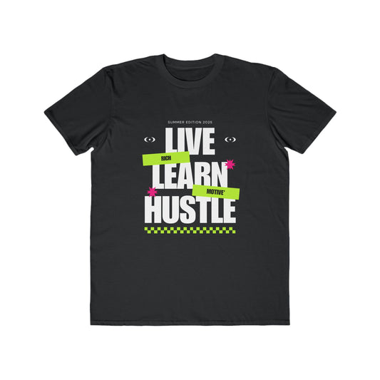 Motivational Lightweight Fashion Tee - Live Learn Hustle